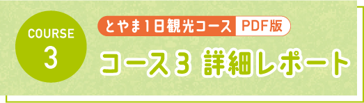 とやま1日観光コース PDF コース3 詳細レポート