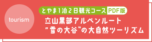 とやま1泊2日観光コース PDF ツーリズム1 詳細レポート